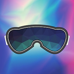 Image showing Ski Goggle. Colorful Glasses