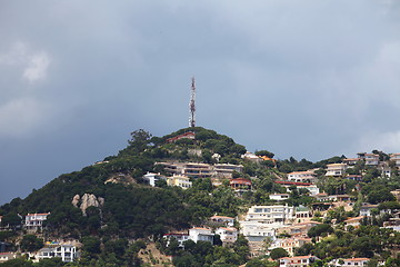 Image showing Small quiet town on the hillside