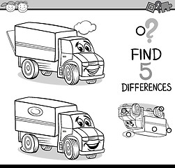 Image showing game of differences for coloring