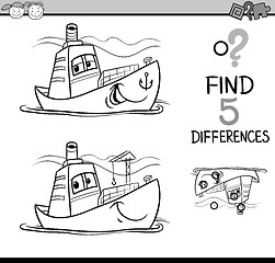 Image showing find the differences coloring page