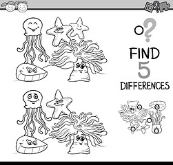 Image showing game of differences coloring book