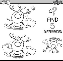 Image showing task of differences coloring book