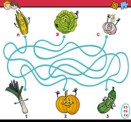 Image showing maze taks for preschool kids