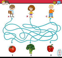 Image showing game of path maze for children