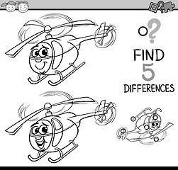 Image showing differences game coloring page