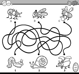 Image showing maze game coloring page