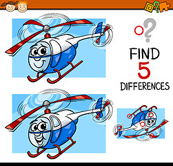 Image showing differences task cartoon illustration