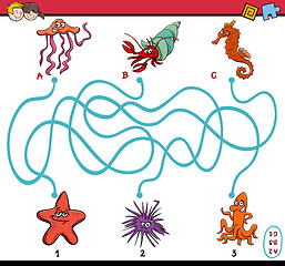 Image showing maze task for children