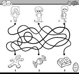 Image showing maze puzzle coloring page