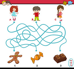 Image showing task of path maze for children