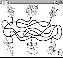 Image showing maze game coloring book