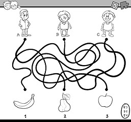 Image showing path maze task coloring book