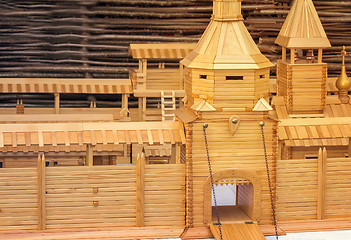 Image showing The layout of an ancient fortress, made of wood.