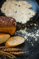 Image showing Bread composition with wheats