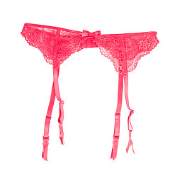 Image showing Pink garter isolated 