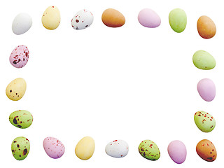 Image showing Assorted colorful chocolate easter eggs isolated