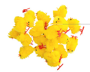 Image showing Abundance of easter chicks, top view