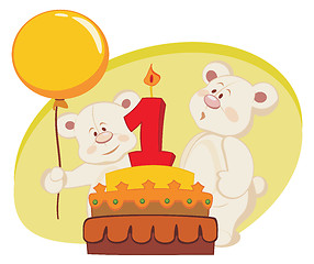 Image showing Birthday cake