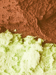 Image showing Retro looking Mint chocolate ice cream