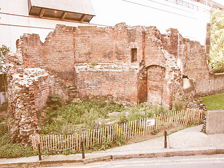 Image showing Roman Wall, London vintage