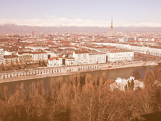 Image showing Turin view vintage