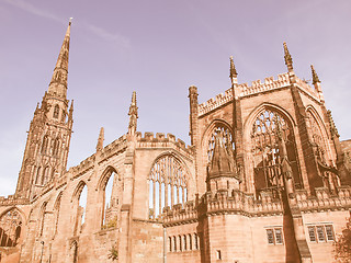 Image showing Coventry Cathedral ruins vintage