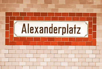 Image showing  U-bahn sign vintage