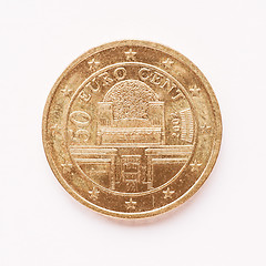 Image showing  Austrian 50 cent coin vintage