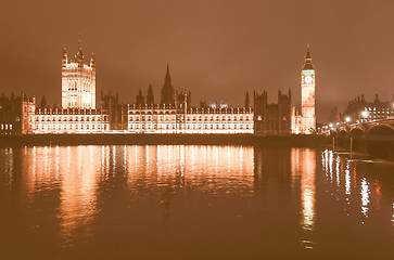 Image showing Houses of Parliament vintage