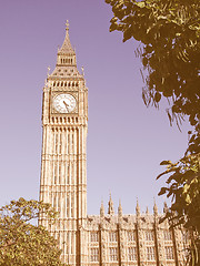 Image showing Big Ben vintage