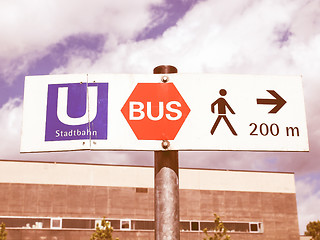 Image showing  Ubahn sign vintage