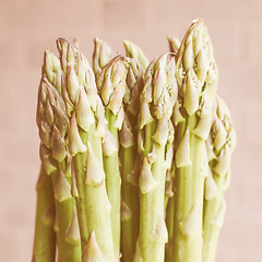 Image showing Retro looking Asparagus vegetable