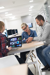 Image showing startup business team on meeting at modern office