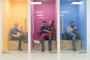 Image showing group of business people in creative working  space