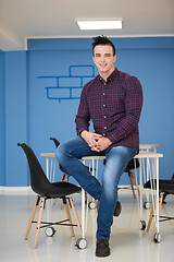 Image showing young startup business man portrait at modern office