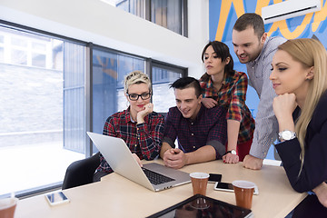 Image showing startup business team on meeting at modern office