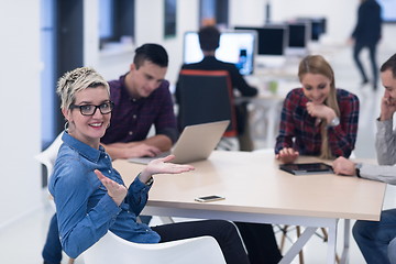 Image showing startup business team on meeting at modern office