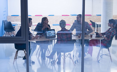 Image showing startup business team on meeting at modern office