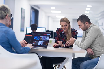 Image showing startup business team on meeting at modern office