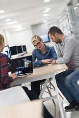 Image showing startup business team on meeting at modern office