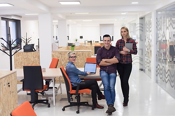 Image showing business people group portrait at modern office