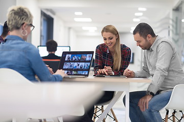 Image showing startup business team on meeting at modern office