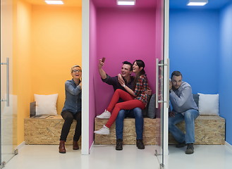 Image showing group of business people in creative working  space