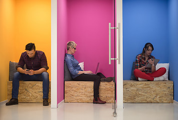 Image showing group of business people in creative working  space