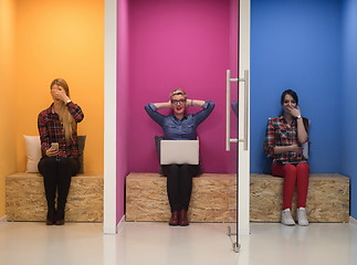 Image showing group of business people in creative working  space