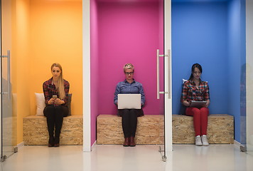 Image showing group of business people in creative working  space