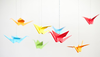 Image showing origami crane birds