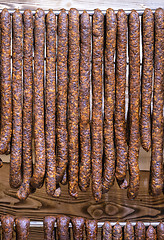 Image showing Hanging sausages