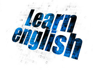 Image showing Learning concept: Learn English on Digital background