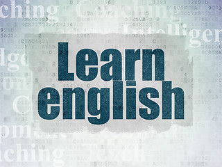 Image showing Education concept: Learn English on Digital Paper background